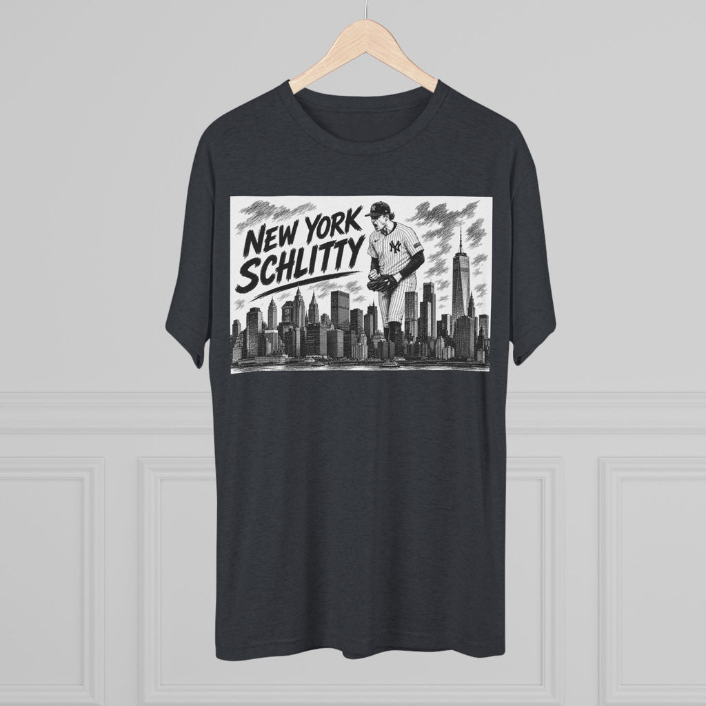 New York Schlitty T-Shirt — Vintage NYC Skyline Baseball Tee