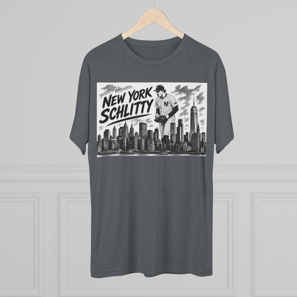 New York Schlitty T-Shirt — Vintage NYC Skyline Baseball Tee