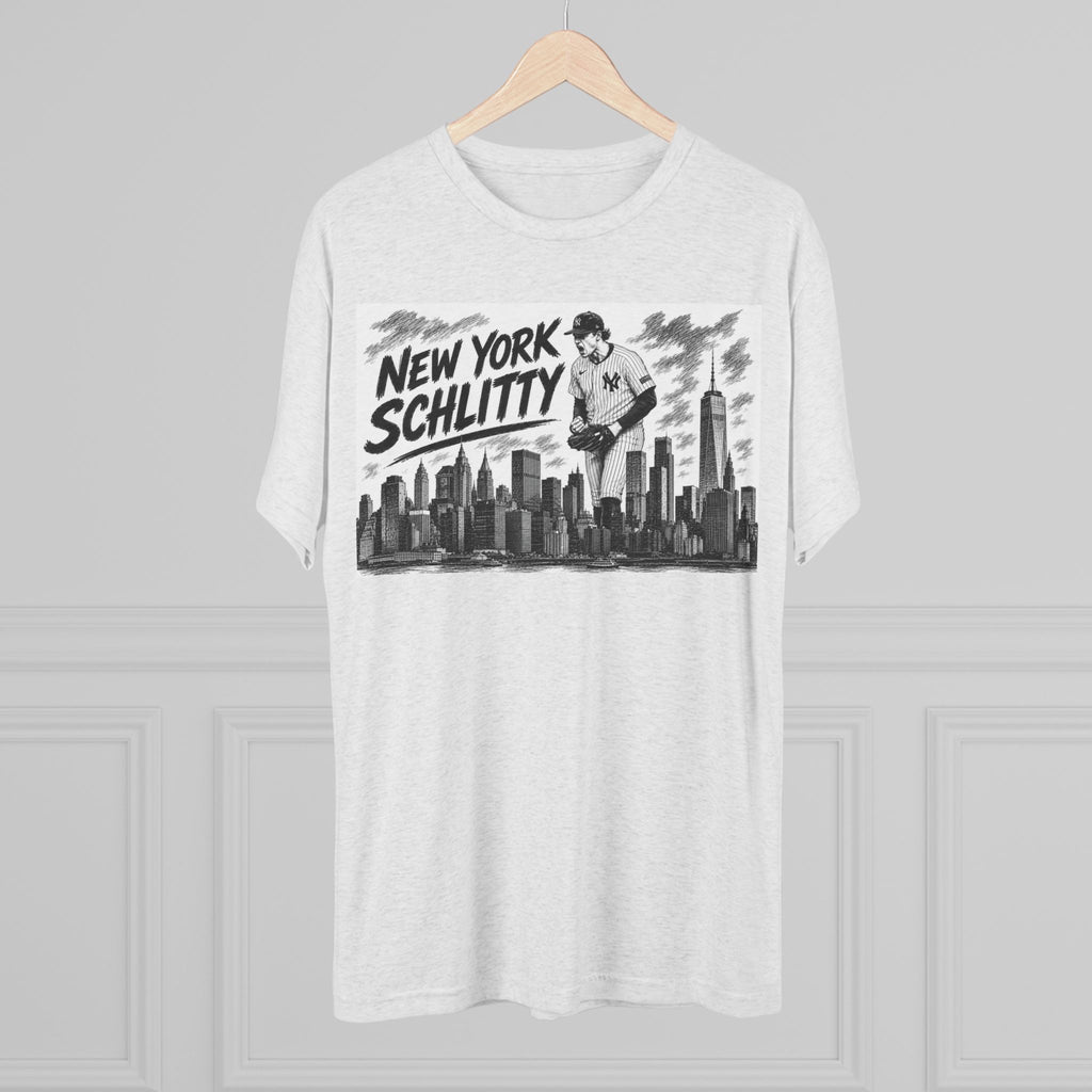 New York Schlitty T-Shirt — Vintage NYC Skyline Baseball Tee